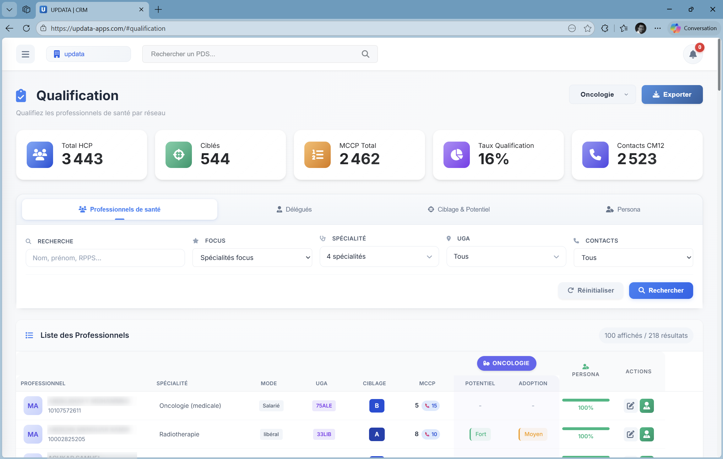 Application sur ordinateur