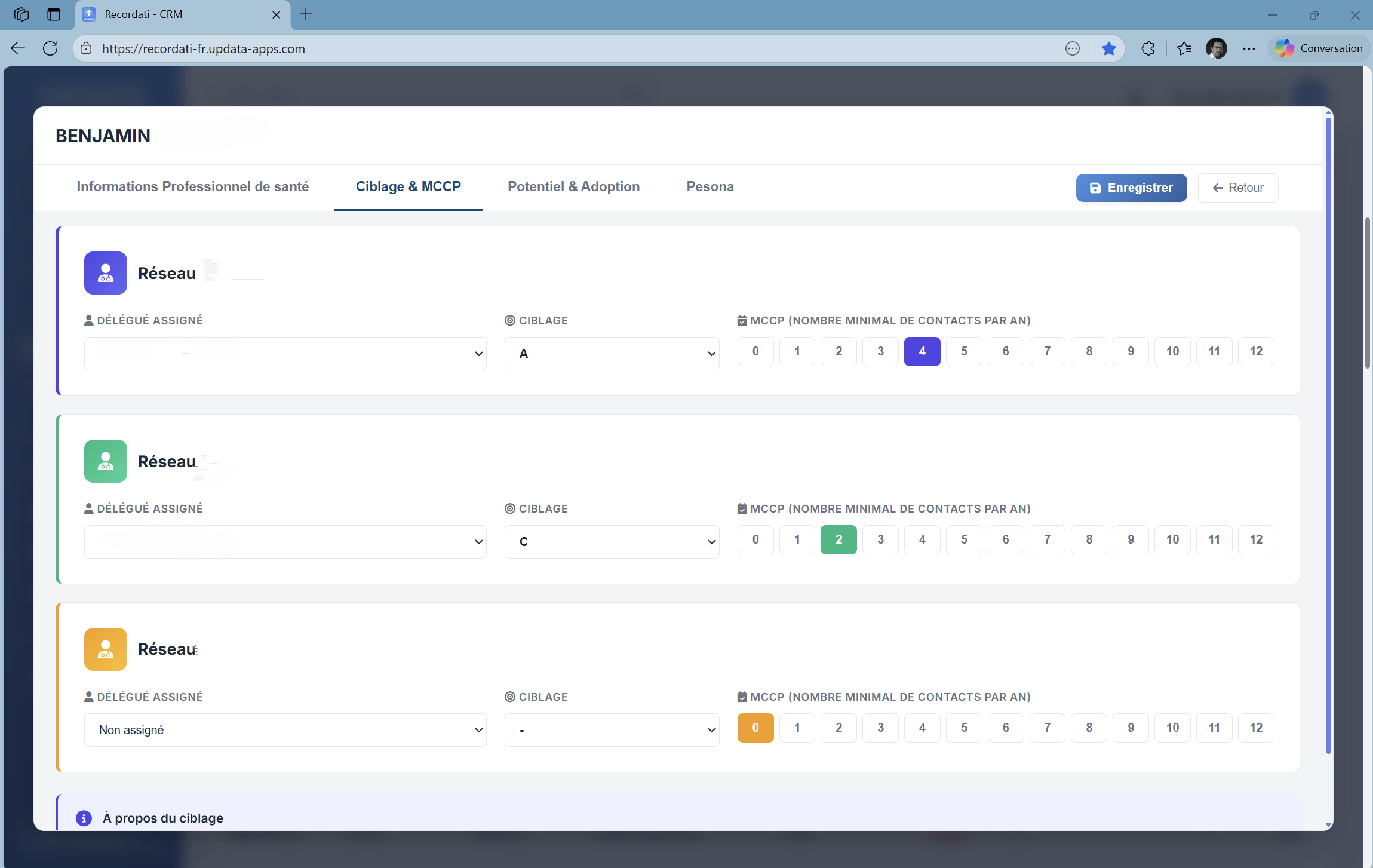 Interface de Ciblage